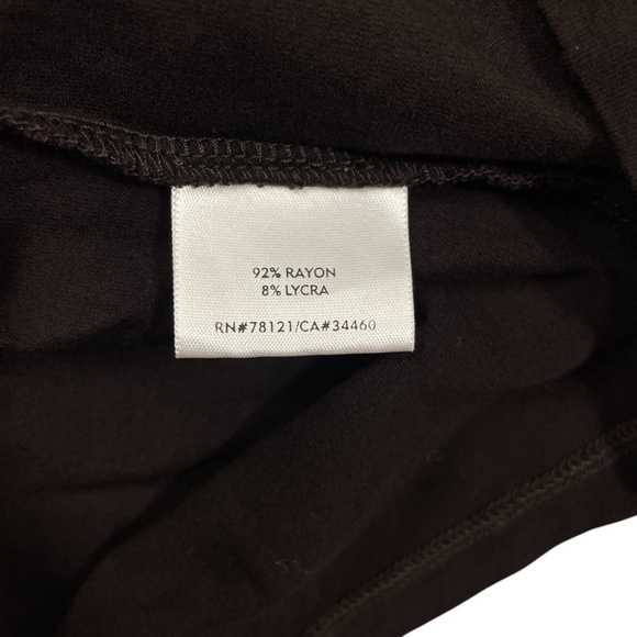 Eileen Fisher Petite Large Long Sleeve Brown Rayon Blend jersey - Picture 4 of 5